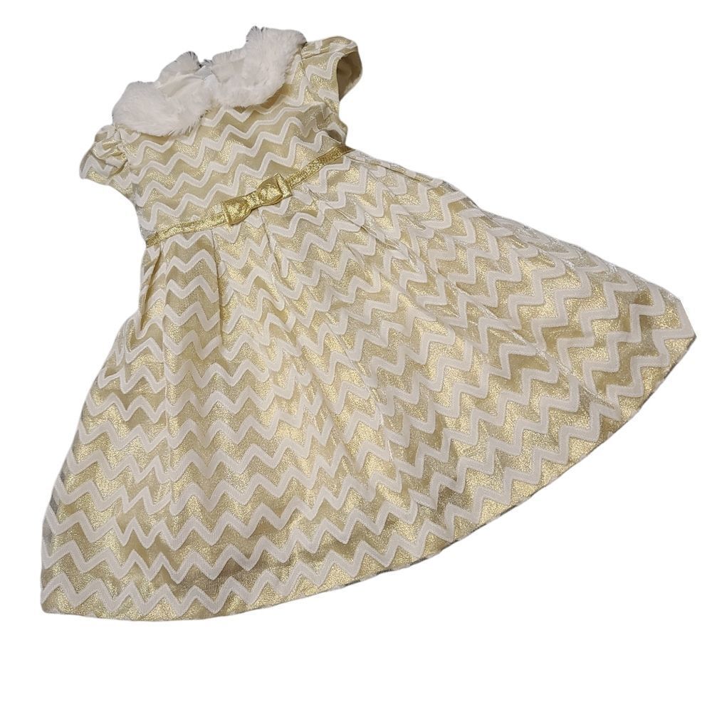 Gold Christmas Dress Holiday 4T